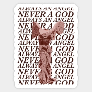 Always An Angel Burgundy Sticker